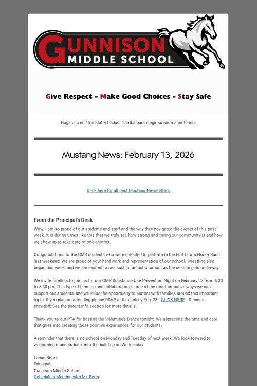 Mustang News - February 13, 2026