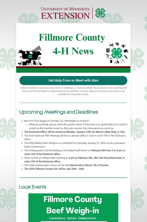 Fillmore County 4-H News