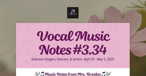 Vocal Music Notes #3.34
