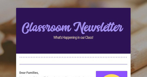 Classroom Newsletter