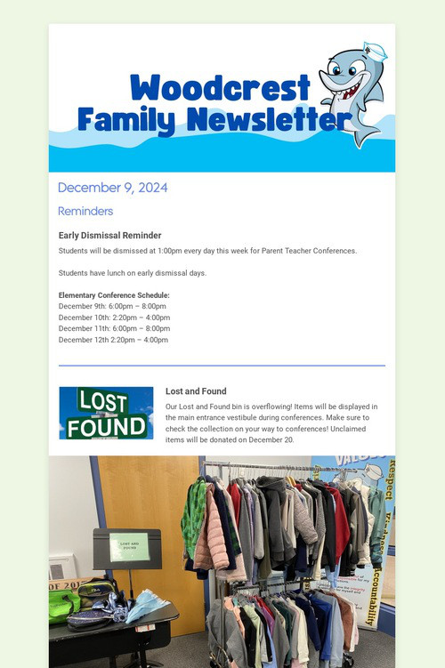 Woodcrest Family Newsletter