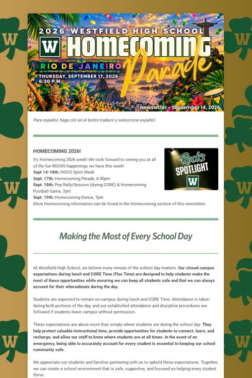 WHS Newsletter