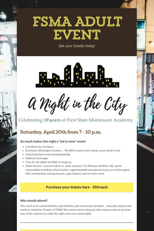 FSMA Adult Event