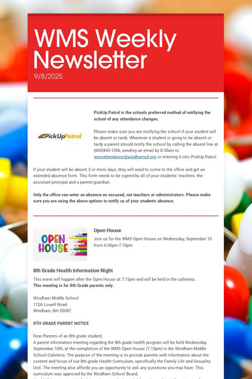 WMS Weekly Newsletter