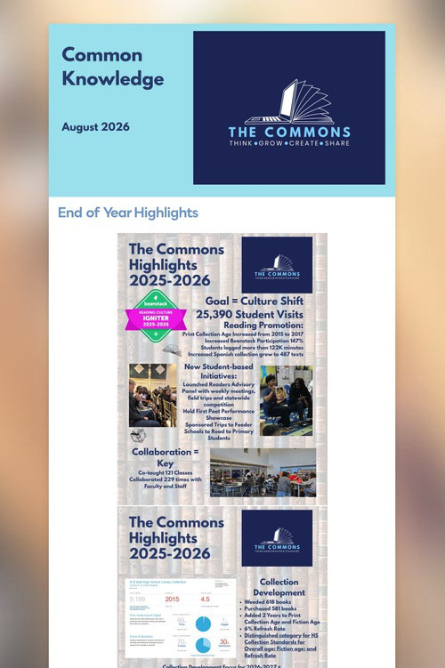 Update on the Commons