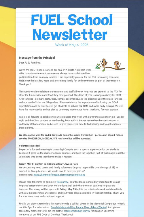 FUEL School Newsletter