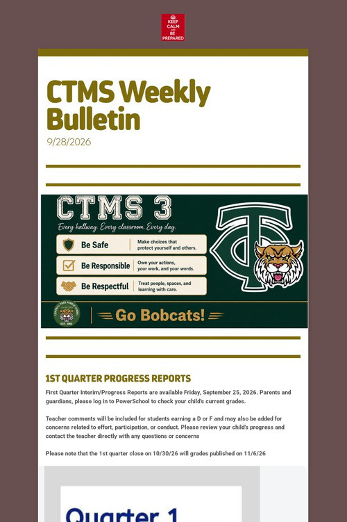 CTMS Weekly Bulletin