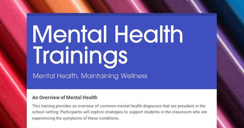 Mental Health Trainings