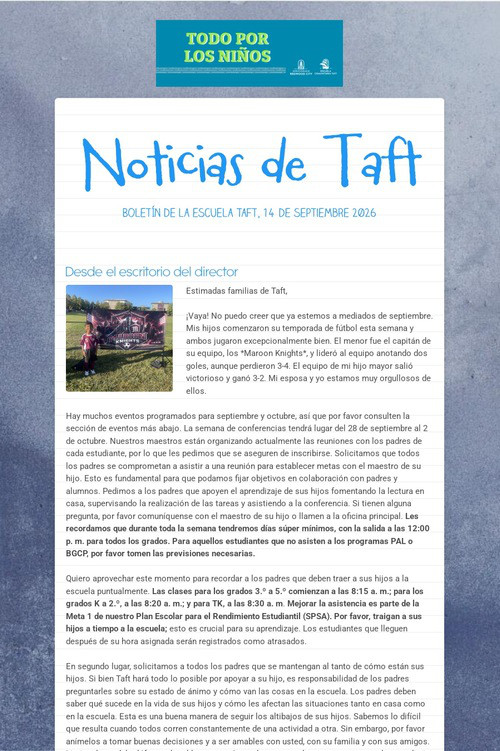 Noticias de Taft