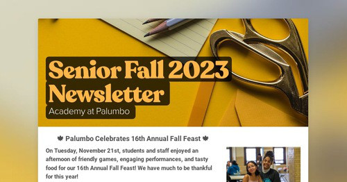 Senior Fall 2023 Newsletter