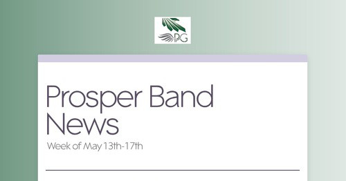 Prosper Band News