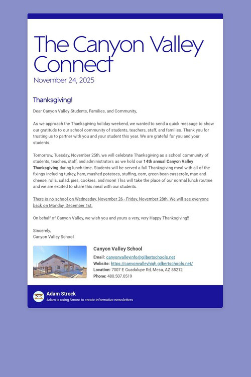 The Canyon Valley Connect