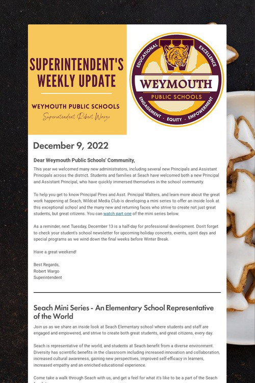 Superintendent's Weekly Update