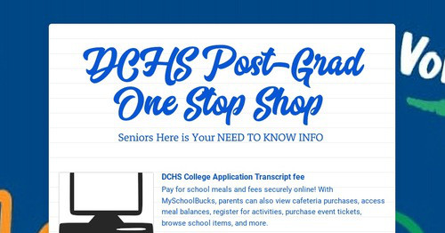 DCHS Post-Grad One Stop Shop