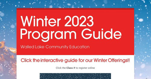 Winter 2023 Program Guide