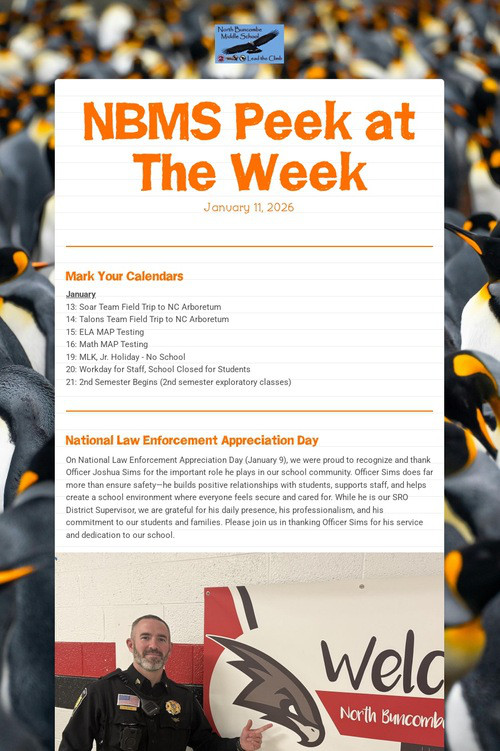 NBMS Peek at The Week