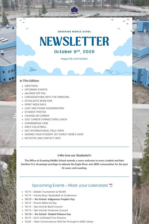 Gruening News: 26/27