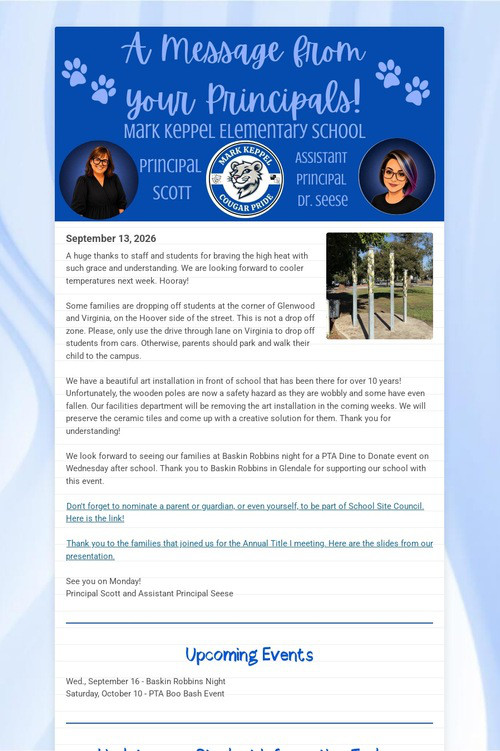 Your Weekly Principal Message