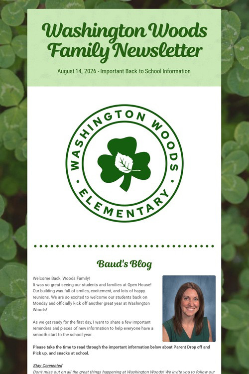 Washington Woods Family Newsletter