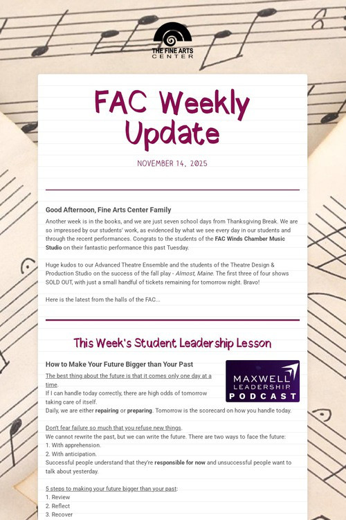 FAC Weekly Update
