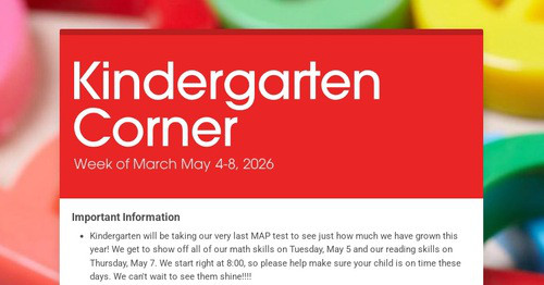 Kindergarten Corner