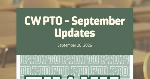 CW PTO - September Updates