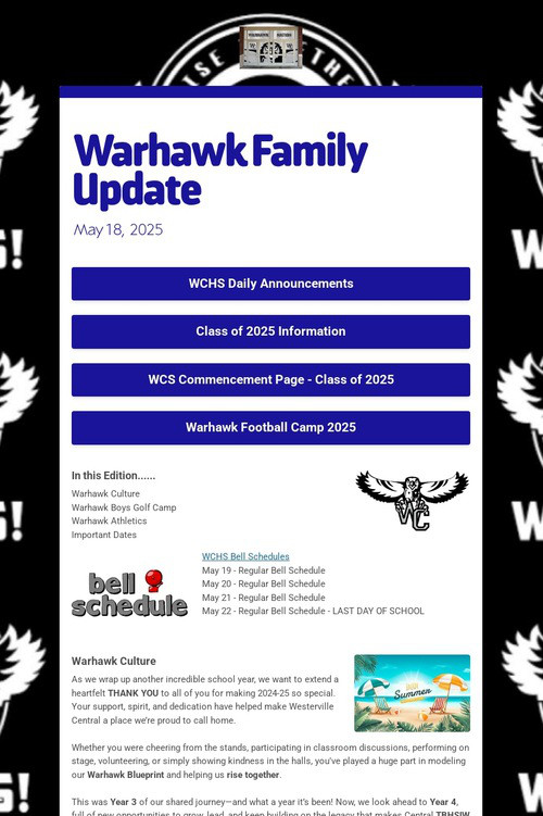 Warhawk Family Update