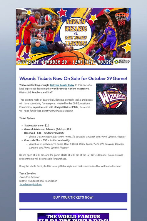 Harlem Wizards Tickets NOW ON SALE!