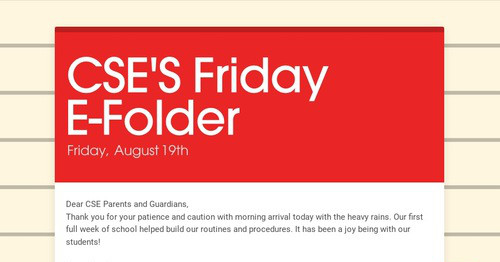 CSE'S Friday E-Folder