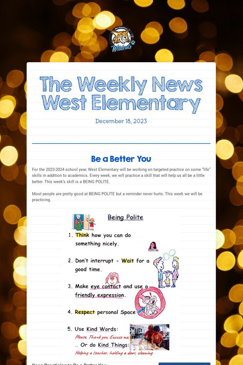 The Weekly News West Elementary