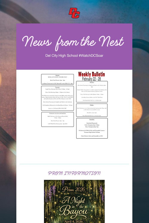 News from the Nest