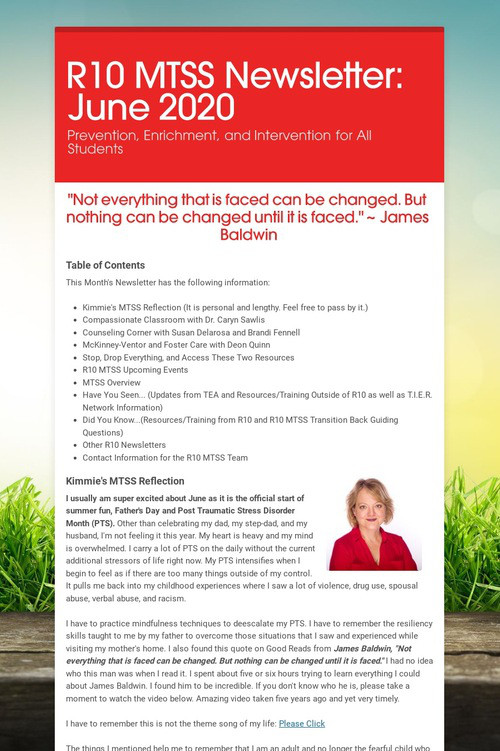 R10 MTSS Newsletter: June 2020