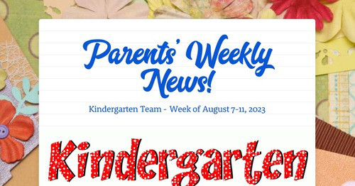 Parents' Weekly News!