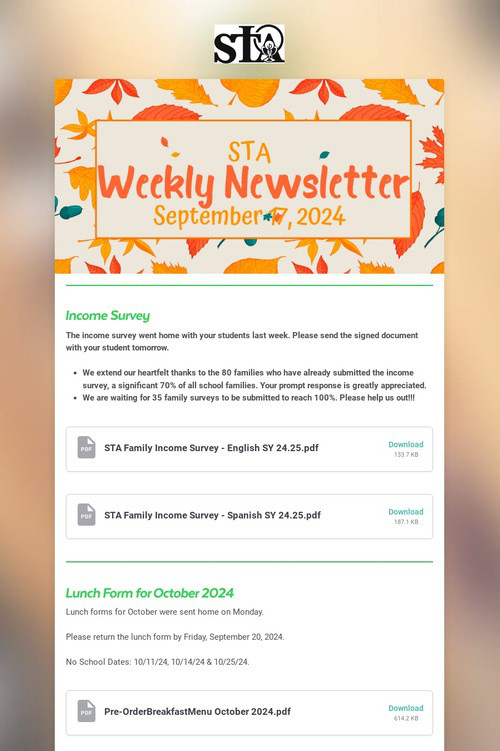 STA Weekly Update