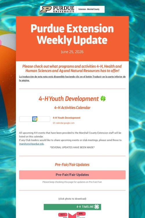 Purdue Extension Weekly Update