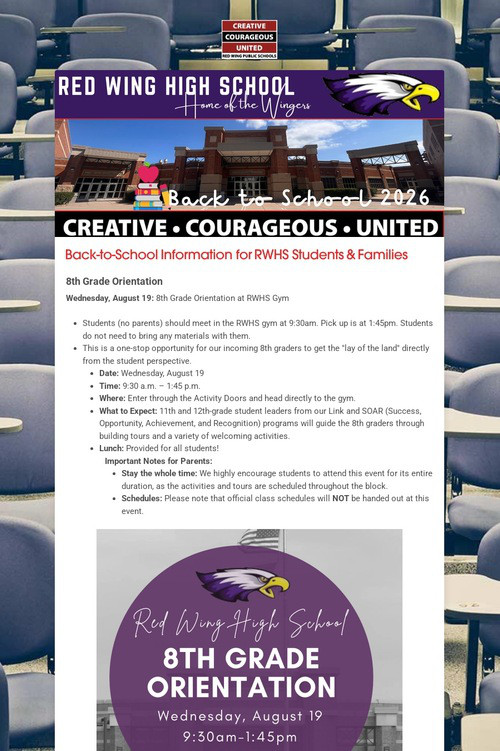 RWHS Student Newsletter 1