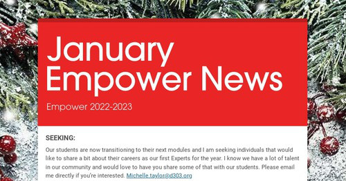 January Empower News