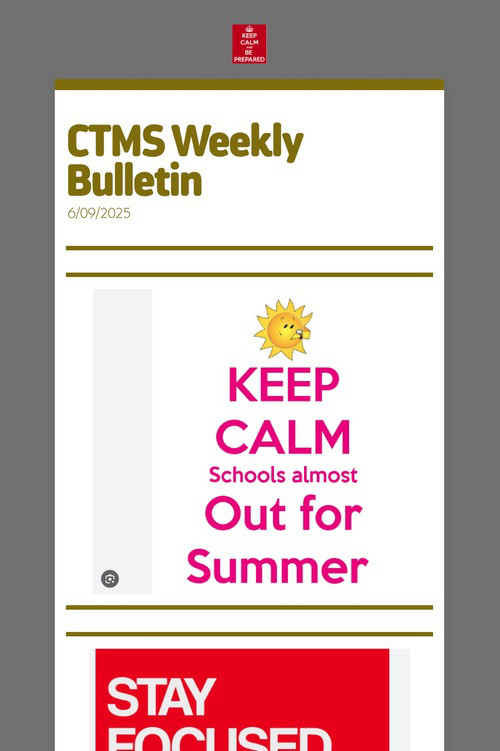 CTMS Weekly Bulletin