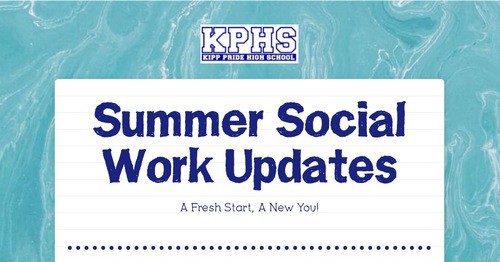 Summer Social Work Updates