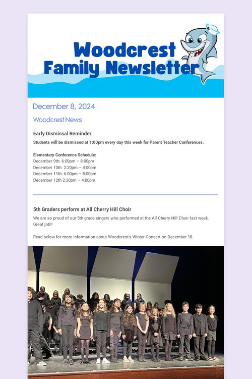 Woodcrest Family Newsletter