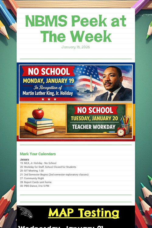 NBMS Peek at The Week