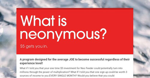 Neonymous Design newsletters to spread the word online | Smore