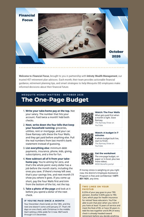 Money Matters -
