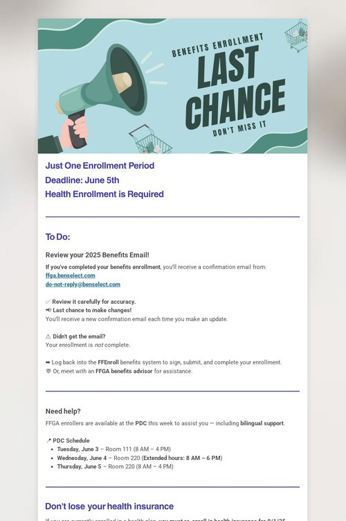 Benefits open enrollment