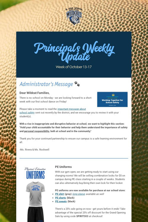 Principal's Weekly Update