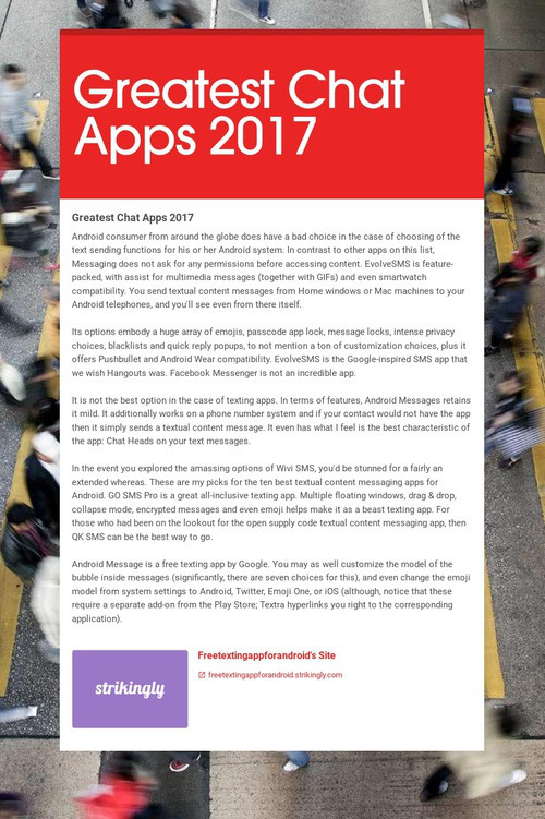 Greatest Chat Apps 2017