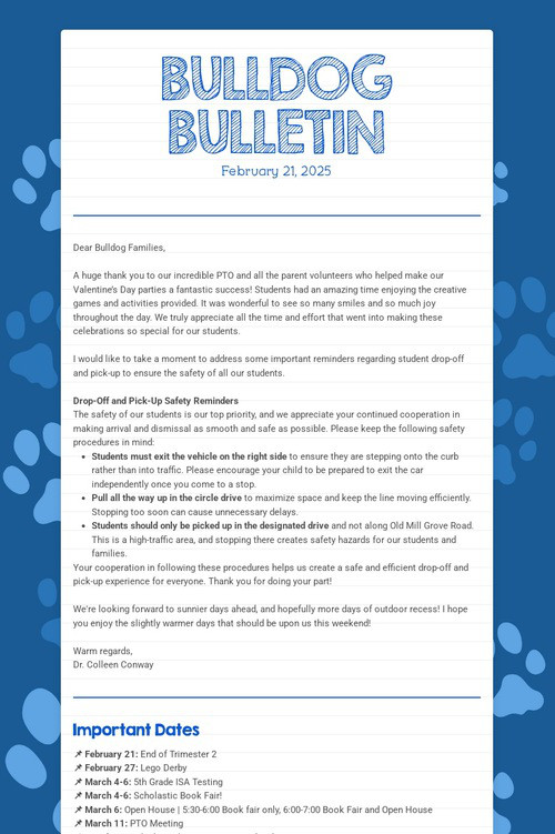 BULLDOG BULLETIN