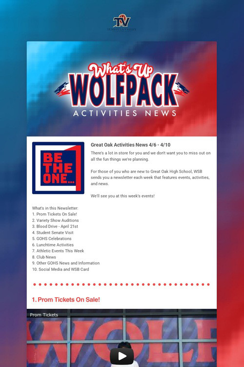 What's Up Wolfpack 4/6 - 4/10