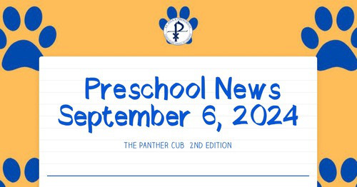 Preschool News September 6, 2024