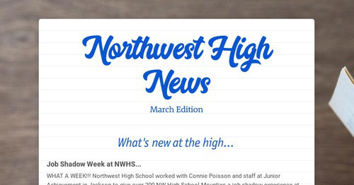 Northwest High News Northwest High News